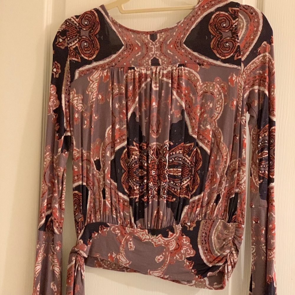 Free People Fiona Bell Sleeve Wrap Top - Picture 2 of 4